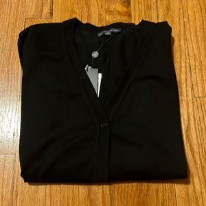 Black cardigan with lace sleeves